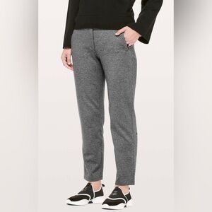 Lululemon On The Move Pant Ponte 28" Heather Core Dark Grey Trouser Pants Dress